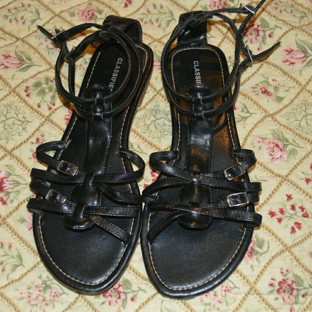 Little Black Gothic Sandals FREE w/ any Item!